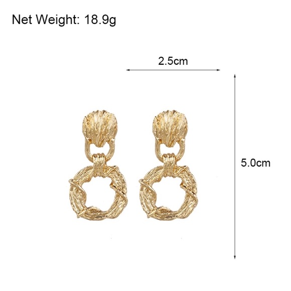 Fashion Gold Tone Earrings - Picture 4 of 6